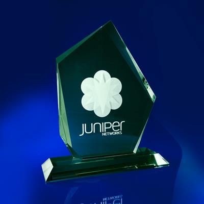 Branded Promotional CRYSTAL GLASS ARCTIC JADE AWARD OR TROPHY AWARD Award From Concept Incentives.