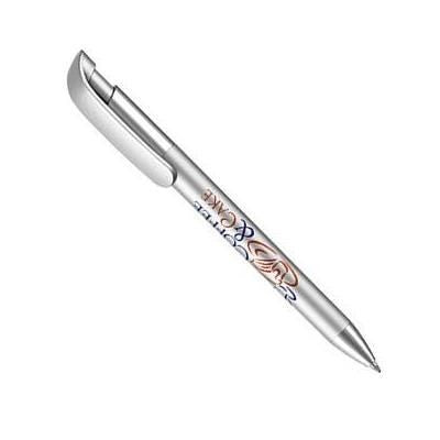 Branded Promotional ALLSTAR ARGENT BALL PEN with Silver Chrome Trim & Satin Silver Barrel Pen From Concept Incentives.