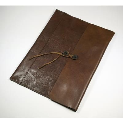 Branded Promotional ASHBOURNE OIL PULL UP GENUINE LEATHER A4 ENVELOPE DOCUMENT CASE Conference Folder From Concept Incentives.