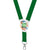 Branded Promotional ROUND SNAP LANYARD in Green Lanyard From Concept Incentives.