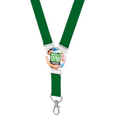 Branded Promotional ROUND SNAP LANYARD in Green Lanyard From Concept Incentives.