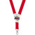 Branded Promotional ROUND SNAP LANYARD in Red Lanyard From Concept Incentives.