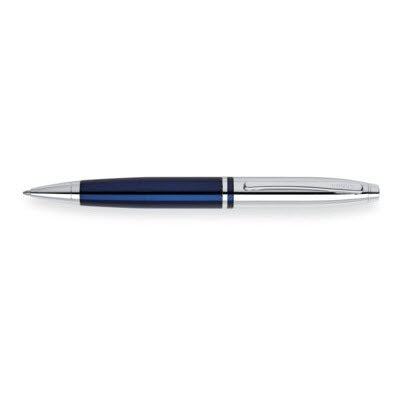 Branded Promotional CROSS CALAIS BALL PEN in Silver Chrome & Blue Lacquer Finish Pen From Concept Incentives.