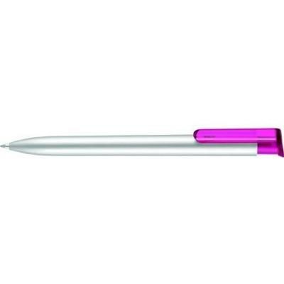 Branded Promotional ABSOLUTE ARGENT BALL PEN with Pink Clip Pen From Concept Incentives.