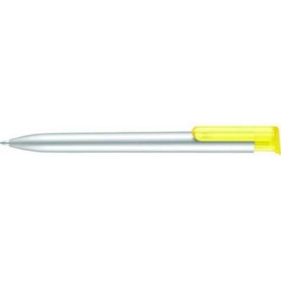 Branded Promotional ABSOLUTE ARGENT BALL PEN with Yellow Clip Pen From Concept Incentives.