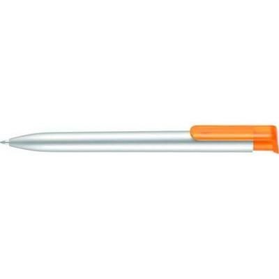 Branded Promotional ABSOLUTE ARGENT BALL PEN with Orange Clip Pen From Concept Incentives.