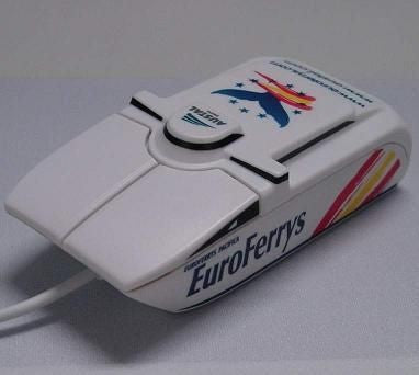 Branded Promotional BESPOKE SHAPE COMPUTER MOUSE in White Mouse From Concept Incentives.