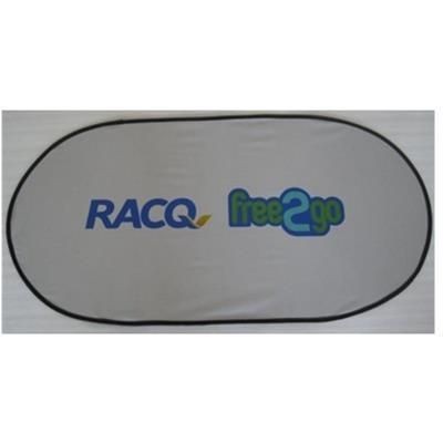 Branded Promotional WINDSCREEN CAR SHADE OVAL POPUP Car Windscreen Sun Shade From Concept Incentives.