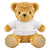 Branded Promotional BLANK PLUSH 19CM SOFT TOY VICTORIA TEDDY BEAR with White Tee Shirt Soft Toy From Concept Incentives.