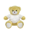 Branded Promotional BLANK PLUSH 20 CM SOFT TOY ELIZABETH TEDDY BEAR with White Tee Shirt Soft Toy From Concept Incentives.