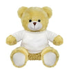 Branded Promotional BLANK PLUSH 25 CM SOFT TOY ELIZABETH TEDDY BEAR with White Tee Shirt Soft Toy From Concept Incentives.