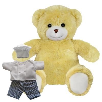 Branded Promotional BLANK PLUSH SOFT TOY 20CM ELIZABETH TEDDY BEAR with Chef Outfit Soft Toy From Concept Incentives.