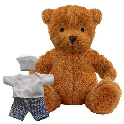 Branded Promotional BLANK PLUSH SOFT TOY JAMES II TEDDY BEAR with Chef Outfit Soft Toy From Concept Incentives.