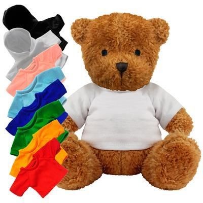 Branded Promotional BLANK PLUSH SOFT TOY JAMES II TEDDY BEAR with Colour Tee Shirt Soft Toy From Concept Incentives.