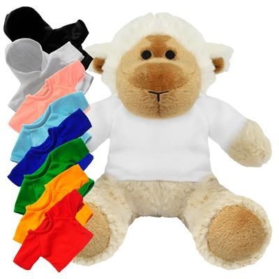 Branded Promotional BLANK PLUSH SOFT TOY 20CM LUCY LAMB with Colour Tee Shirt Soft Toy From Concept Incentives.