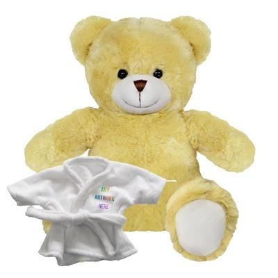 Branded Promotional BLANK PLUSH SOFT TOY 25CM ELIZABETH TEDDY BEAR with Dressing Gown Soft Toy From Concept Incentives.