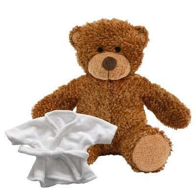 Branded Promotional BLANK PLUSH SOFT TOY ANNE TEDDY BEAR with Dressing Gown Soft Toy From Concept Incentives.