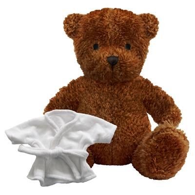 Branded Promotional BLANK PLUSH SOFT TOY JAMES I TEDDY BEAR with Dressing Gown Soft Toy From Concept Incentives.