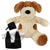 Branded Promotional BLANK PLUSH SOFT TOY 20CM DARCY DOG with Graduation Outfit Soft Toy From Concept Incentives.