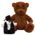 Branded Promotional BLANK PLUSH SOFT TOY JAMES I TEDDY BEAR with Graduation Outfit Soft Toy From Concept Incentives.