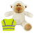 Branded Promotional BLANK PLUSH SOFT TOY 20CM LUCY LAMB with Hi-vis Vest Soft Toy From Concept Incentives.