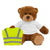 Branded Promotional BLANK PLUSH SOFT TOY ANNE TEDDY BEAR HI-VIS VEST Soft Toy From Concept Incentives.