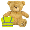 Branded Promotional BLANK PLUSH SOFT TOY EDWARD II TEDDY BEAR with Hi-vis Vest Soft Toy From Concept Incentives.