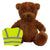 Branded Promotional BLANK PLUSH SOFT TOY JAMES I TEDDY BEAR with Hi-vis Vest Soft Toy From Concept Incentives.