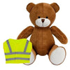 Branded Promotional BLANK PLUSH SOFT TOY RICHARD TEDDY BEAR with Hi-vis Vest Soft Toy From Concept Incentives.