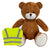 Branded Promotional BLANK PLUSH SOFT TOY RICHARD TEDDY BEAR with Hi-vis Vest Soft Toy From Concept Incentives.