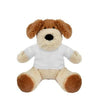 Branded Promotional BLANK PLUSH SOFT TOY 15CM DARCY DOG with White Tee Shirt Soft Toy From Concept Incentives.