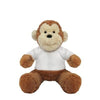 Branded Promotional BLANK PLUSH SOFT TOY 15CM MAX MONKEY with White Tee Shirt Soft Toy From Concept Incentives.