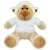 Branded Promotional BLANK PLUSH SOFT TOY 20CM LUCY LAMB with White Tee Shirt Soft Toy From Concept Incentives.