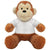 Branded Promotional BLANK PLUSH SOFT TOY 20CM MAX MONKEY with White Tee Shirt Soft Toy From Concept Incentives.