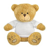 Branded Promotional BLANK PLUSH SOFT TOY EDWARD II TEDDY BEAR with White Tee Shirt Soft Toy From Concept Incentives.