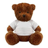 Branded Promotional BLANK PLUSH SOFT TOY JAMES I TEDDY BEAR with White Tee Shirt Soft Toy From Concept Incentives.