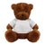 Branded Promotional BLANK PLUSH SOFT TOY JAMES I TEDDY BEAR with White Tee Shirt Soft Toy From Concept Incentives.