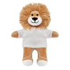 Branded Promotional BLANK PLUSH SOFT TOY LOUIS LION TEDDY with White Tee Shirt Soft Toy From Concept Incentives.