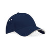 Branded Promotional BEECHFIELD ULTIMATE 5 PANEL BASEBALL CAP with Sandwich Peak Baseball Cap From Concept Incentives.