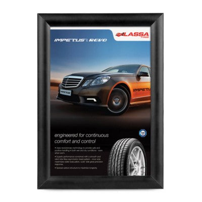 Branded Promotional A2 SNAP FRAME in Black Picture Frame From Concept Incentives.