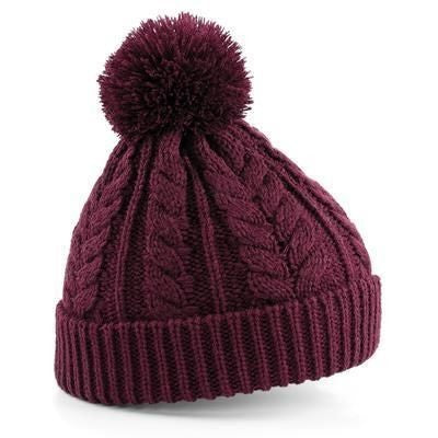Branded Promotional BEECHFIELD CABLE KNIT SNOWSTAR BEANIE HAT Hat From Concept Incentives.