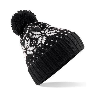 Branded Promotional BEECHFIELD FAIRISLE SNOWSTAR BEANIE HAT Hat From Concept Incentives.