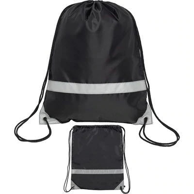 Branded Promotional KNOCKHOLT REFLECTIVE HIGH VISIBILITY DRAWSTRING BACKPACK RUCKSACK Bag From Concept Incentives.