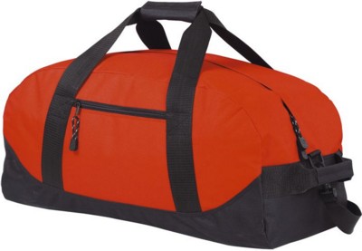 Branded Promotional HEVER SPORTS BAG HOLDALL in Black & Red Bag From Concept Incentives.