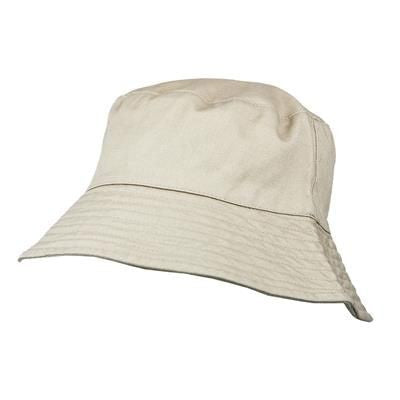 Branded Promotional 100% WASHED CHINO COTTON BUCKET HAT in Natural Hat From Concept Incentives.