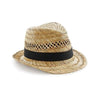 Branded Promotional BEECHFIELD STRAW SUMMER TRILBY HAT in Natural Hat From Concept Incentives.