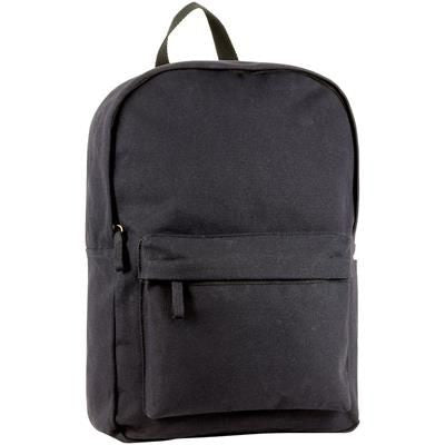 Branded Promotional ECO-NATURAL HARBLEDOWN CANVAS BUSINESS BACKPACK RUCKSACK in Black Bag From Concept Incentives.