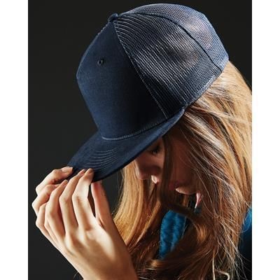 Branded Promotional BEECHFIELD SIGNATURE 5 PANEL MESH SNAPBACK Baseball Cap From Concept Incentives.