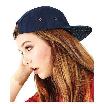 Branded Promotional BEECHFIELD GRAPHIC PEAK 5 PANEL CAP Baseball Cap From Concept Incentives.