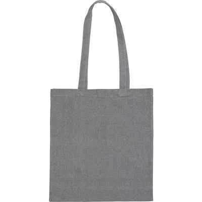 Branded Promotional NEWCHURCH RECYCLED COTTON SHOPPER TOTE BAG in Grey Bag From Concept Incentives.